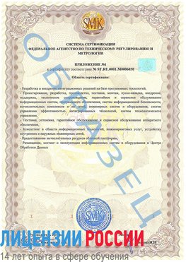 Образец сертификата соответствия (приложение) Белая Калитва Сертификат ISO 27001