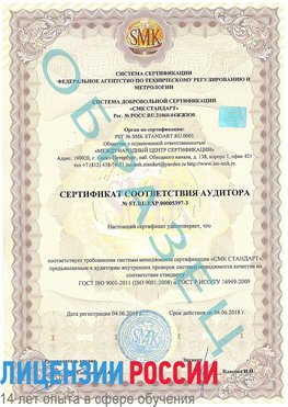 Образец сертификата соответствия аудитора №ST.RU.EXP.00005397-3 Белая Калитва Сертификат ISO/TS 16949
