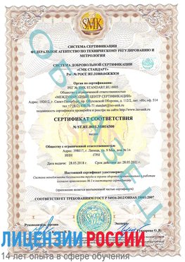 Образец сертификата соответствия Белая Калитва Сертификат OHSAS 18001
